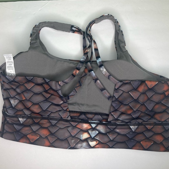 CVG Sports Bra Size Large Ironclad Armor Scale Print Constantly Varies Gear - Picture 5 of 5